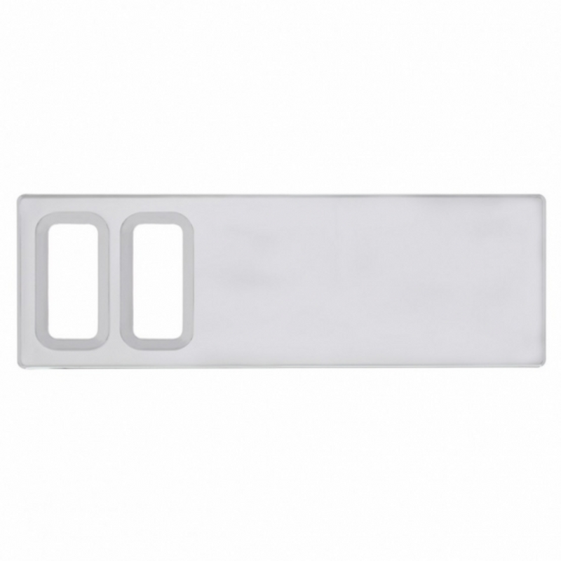 Chrome Plastic Dash Switch Panel Cover For International - 2 Openings