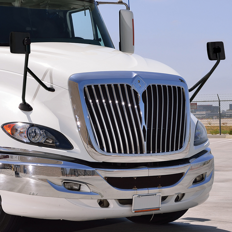 Black Hood Mirror Assembly For 2006-2017 International Prostar - Driver