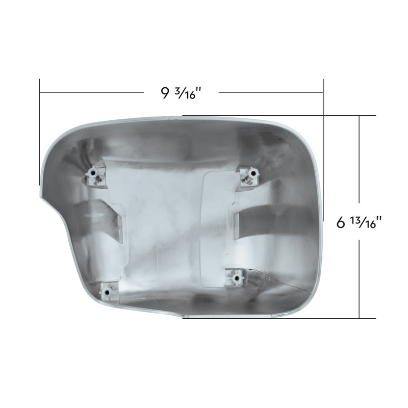 Chrome Plastic Hood Mirror Cover For 2018-2026 Freightliner Cascadia-Driver