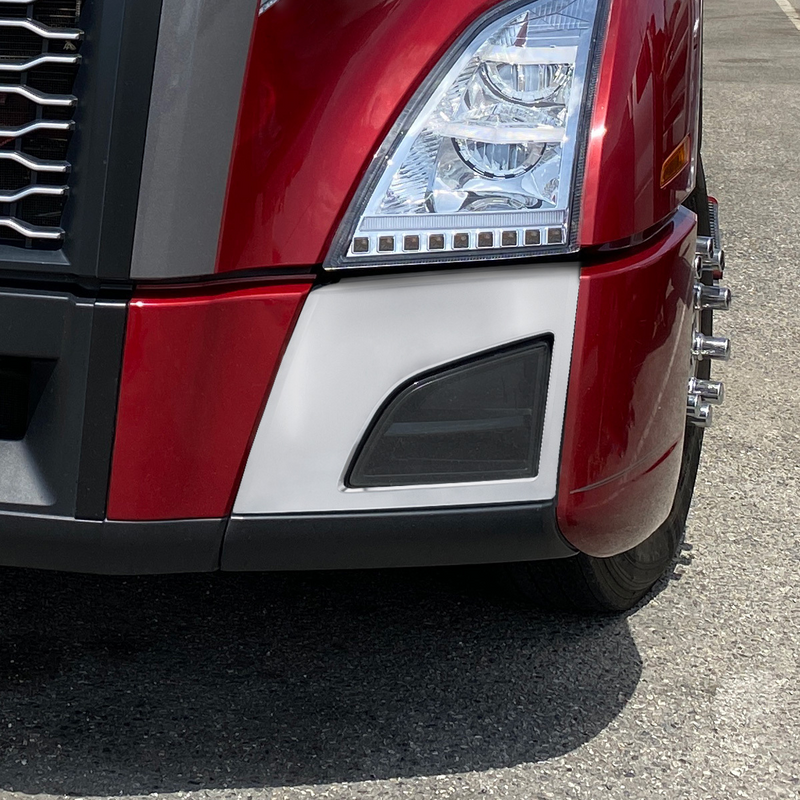 ABS Bumper Corner Trim With Fog Light Opening For 2018-2022 Volvo VNL - Driver