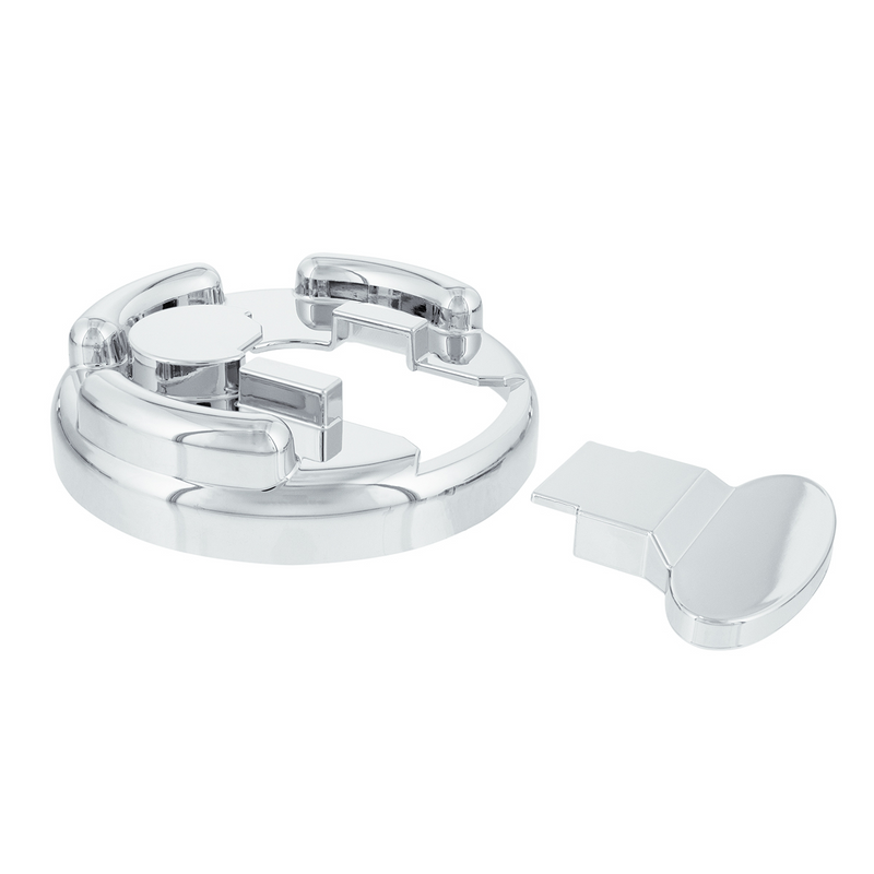 Chrome Plastic Fuel Cap Cover For Peterbilt - Locking