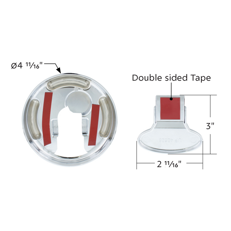 Chrome Plastic Fuel Cap Cover For Peterbilt - Locking