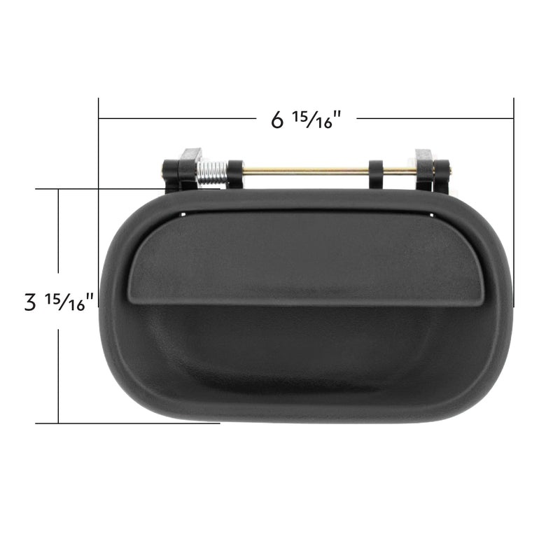 UP-42598B Black Plastic Exterior Door Handle For 1995-2007 Isuzu NPR - Passenger