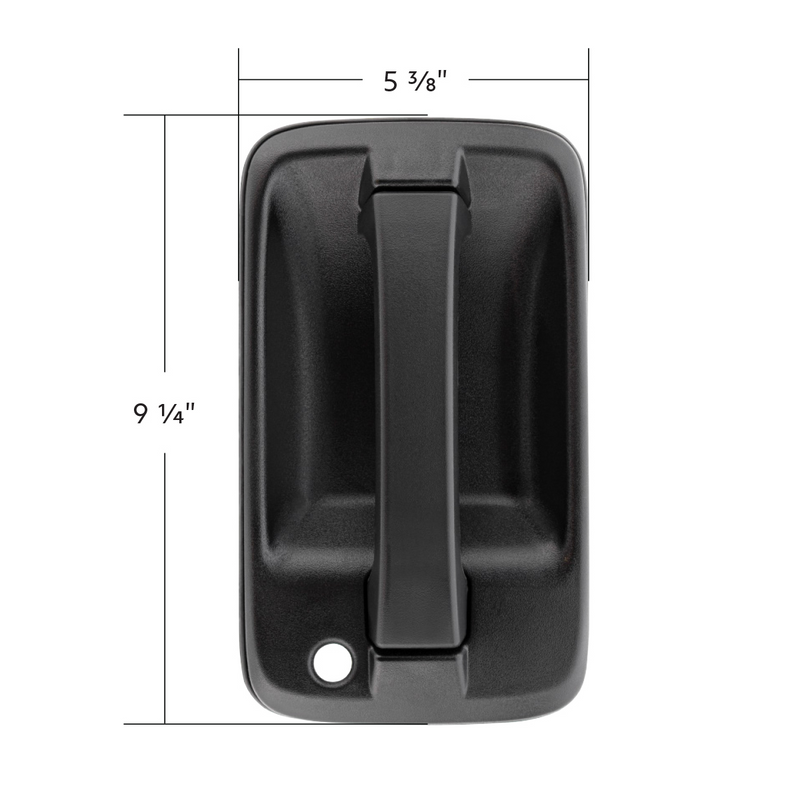 Black Plastic Exterior Door Handle For 2008-2017 Isuzu NPR - Passenger