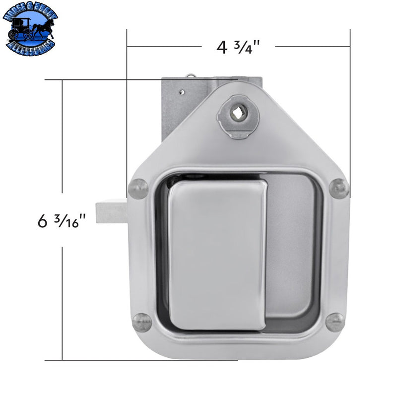 Exterior Sleeper Storage Door Handle For Kenworth W900/T800 (2004-2015), Short Striker (Choose Side) DOOR HANDLE Driver/Card,Passenger/Card,Passenger/Bulk Gray