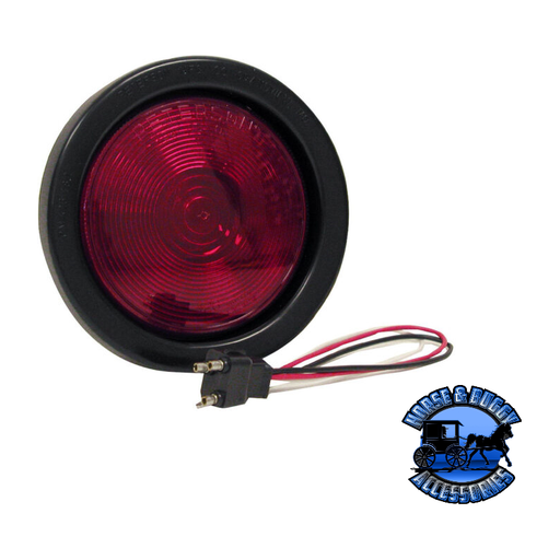 Dark Slate Gray 426KR 4" Red Incandescent Stop/Turn/Tail, Round, Long-Life, Kit