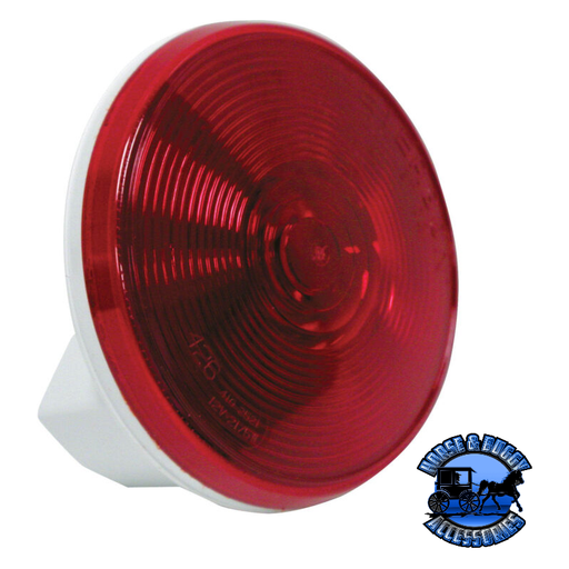 Brown 426R 4" Red Incandescent Stop/Turn/Tail, Round, Long-Life