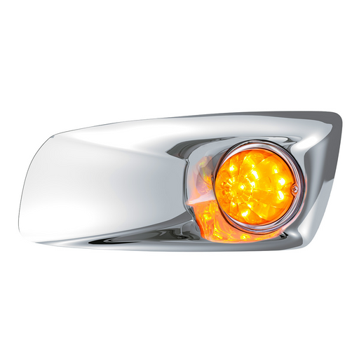 UP-42700 Fog Light Cover With 17 LED Watermelon Light For 2007-17 KW T660 (Driver) - Amber LED/ Amber Lens