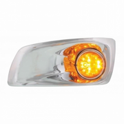 UP-42706 Fog Light Cover With 17 Amber LED Dual Func. Watermelon Light For 2007-17 KW T660- Driver -Amber Lens