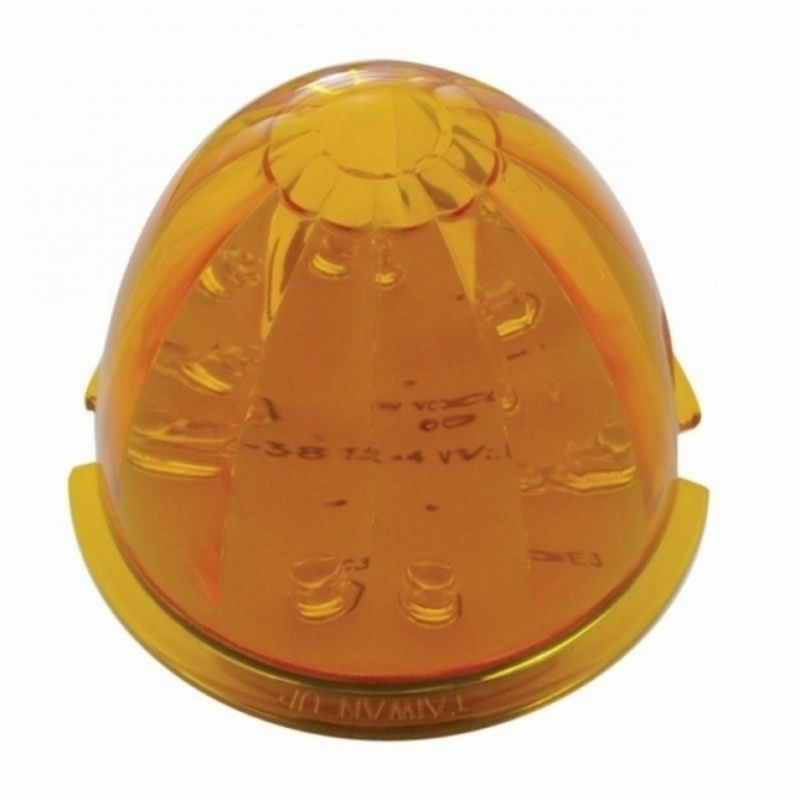 UP-42706 Fog Light Cover With 17 Amber LED Dual Func. Watermelon Light For 2007-17 KW T660- Driver -Amber Lens