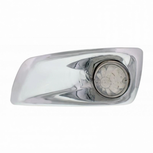 UP-42707 Fog Light Cover With 17 Amber LED Dual Func. Watermelon Light For 2007-17 KW T660- Driver -Clear Lens