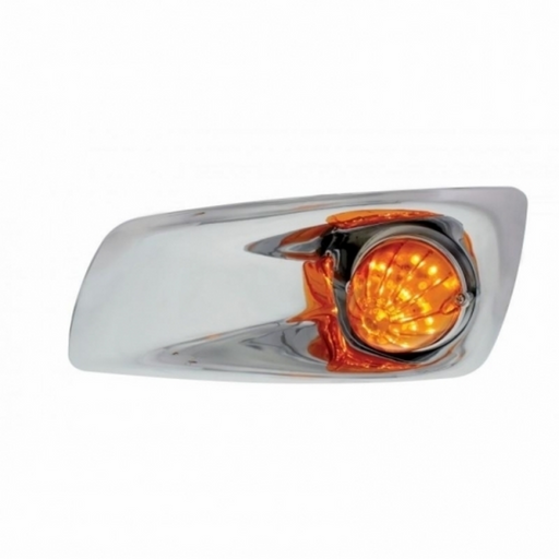 UP-42720 Fog Light Cover With 19 LED Watermelon Light For 2007-17 KW T660 (Driver) - Amber LED/ Amber Lens
