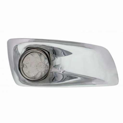 UP-42733 Fog Light Cover With 17 LED Watermelon Light For 2007-17 KW T660- Passenger -Amber LED/ Clear Lens