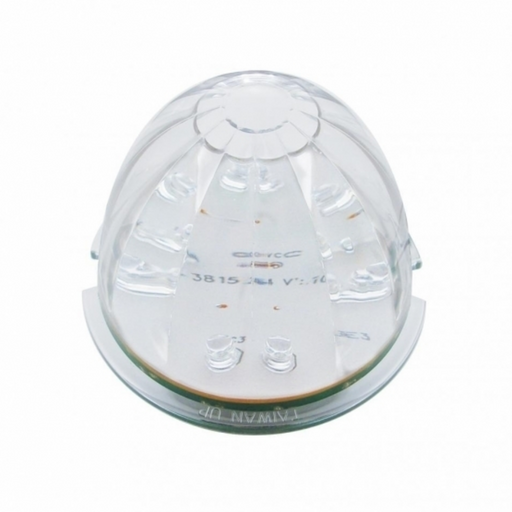 UP-42733 Fog Light Cover With 17 LED Watermelon Light For 2007-17 KW T660- Passenger -Amber LED/ Clear Lens