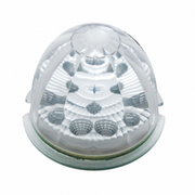 UP-42737 Fog Light Cover With 17 Amber LED Reflector Watermelon Lights For 2007-17 KW T660- Passenger -Clear Lens