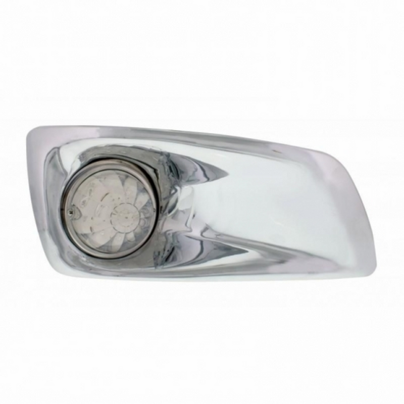 UP-42739 Fog Light Cover With 17 Amber LED Hi/Lo Watermelon Light For 2007-17 KW T660- Passenger -Clear Lens