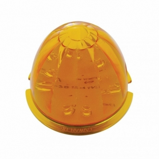 UP-42742 Fog Light Cover With Amber LED Watermelon Light & Visor For 2007-17 KW T660- Passenger -Amber Lens