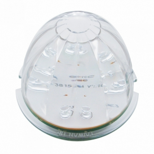 UP-42743 Fog Light Cover With Amber LED Watermelon Light & Visor For 2007-17 KW T660- Passenger -Clear Lens