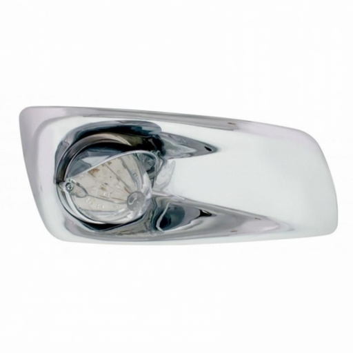 UP-42759 Fog Light Cover With 19 LED Watermelon Light & Visor For 2007-17 KW T660 (Passenger) - Amber LED/ Clear Lens