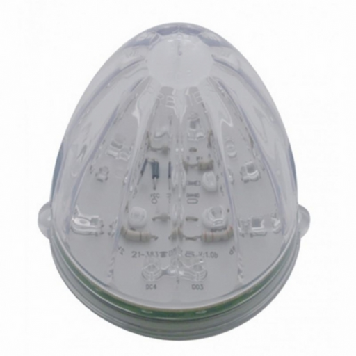 UP-42759 Fog Light Cover With 19 LED Watermelon Light & Visor For 2007-17 KW T660 (Passenger) - Amber LED/ Clear Lens