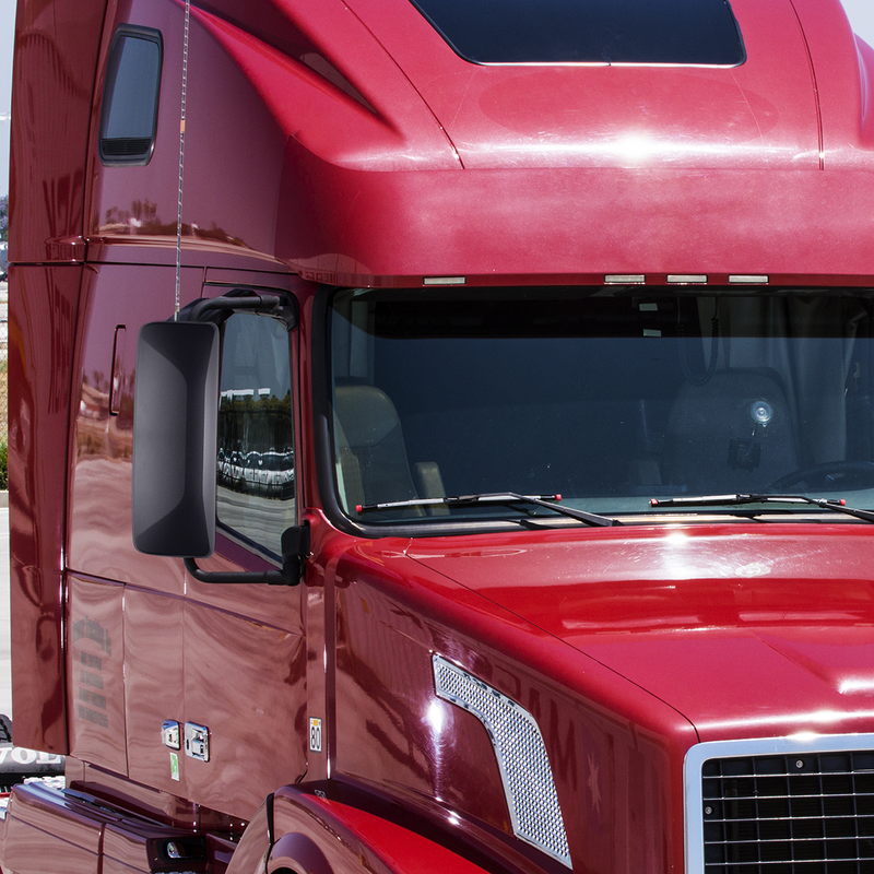 Matte Black Mirror Cover For 2012-2022 Volvo VNL - Passenger