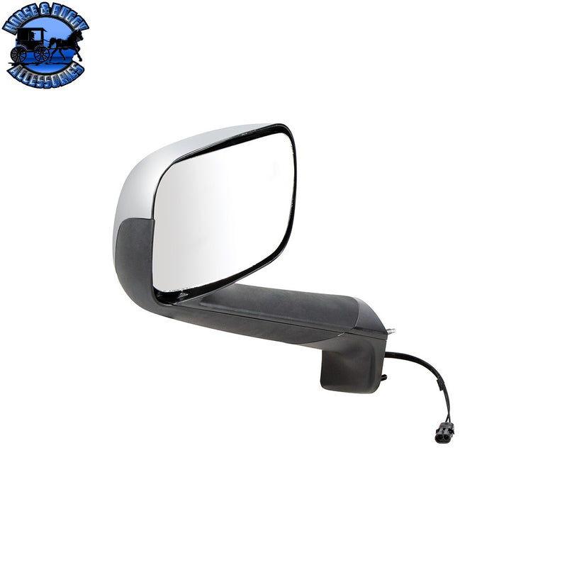 Hood Mirror With Heated Lens For 2018-2026 Freightliner Cascadia (Choose Side and Finish)