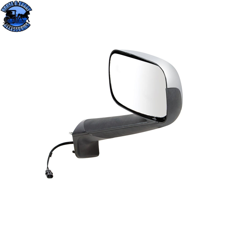 Hood Mirror With Heated Lens For 2018-2026 Freightliner Cascadia (Choose Side and Finish)