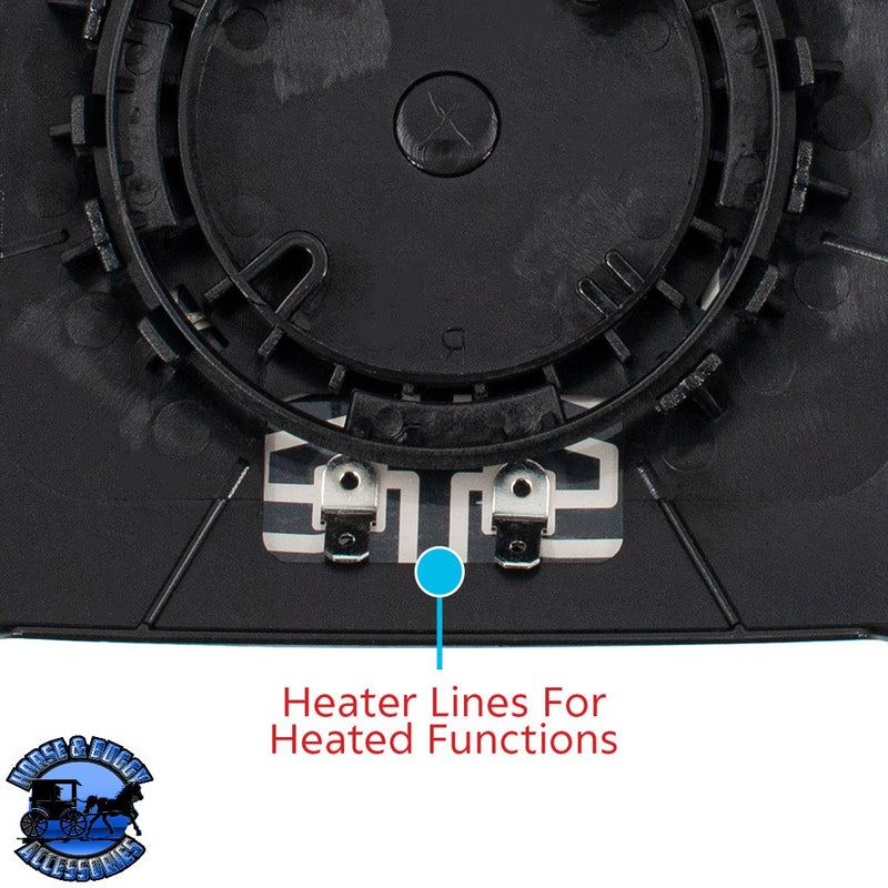 UP-42850 Replacement Heated Mirror Glass For 2018-2025 Freightliner Cascadia Replacement Mirror Glass Dark Slate Gray