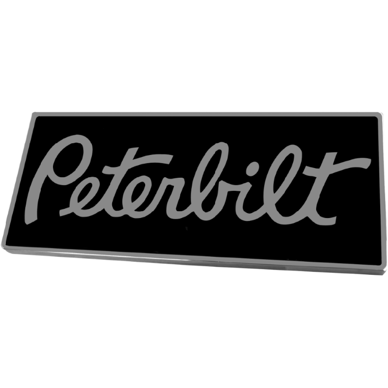RECTANGULAR PB EMBLEM CHROME/BLACK (190) EMBLEM Black