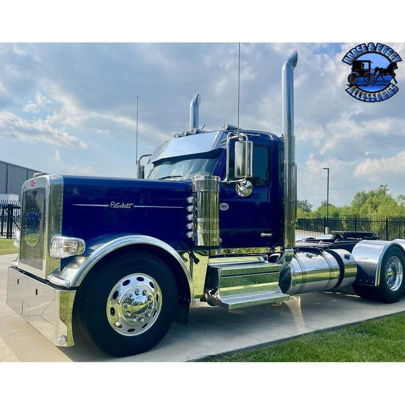 Rollin Low (14" Straight) Visor (Kenworth T680, T880, W990) (Peterbilt 567, 579, 589)  #3005 PETERBILT VISOR Gray