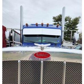 Peterbilt 12'' Rollin Low straight bottom sun visor #1003 PETERBILT VISOR Light Gray