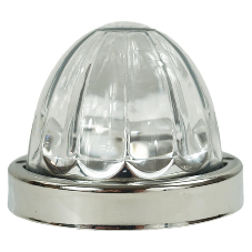 Legendary 3 Inch Watermelon Light W/ SS Bezel - Amber LED / Clear Glass Lens 23003CA-2 watermelon sealed led Gray