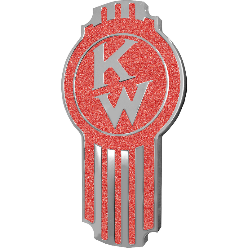 Kenworth Emblem Engraved Old Style Red Metallic 481 EMBLEM Rosy Brown