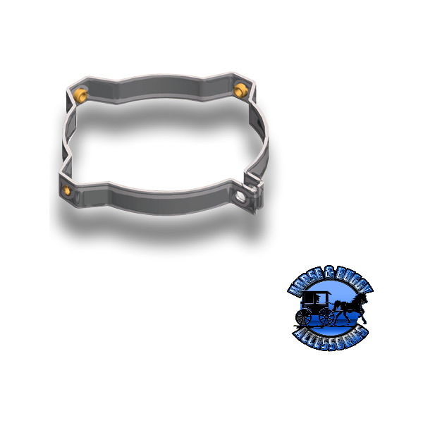 45-09056 5" Zinc Plated Heat Shield Mounting Clamp Light Slate Gray