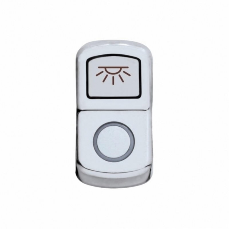 UP-45032 "Cab Light" Chrome Rocker Switch Cover - Plain