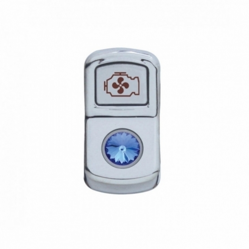 UP-45083 "Engine Fan" Rocker Switch Cover With Blue Crystal
