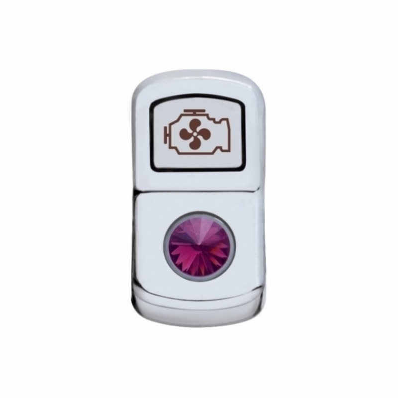 UP-45086 "Engine Fan" Rocker Switch Cover With Purple Crystal