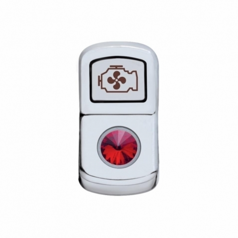 UP-45087 "Engine Fan" Rocker Switch Cover With Red Crystal
