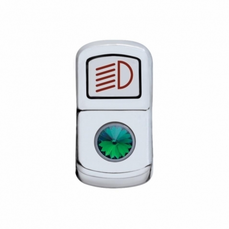 UP-45133 Tapa de Interruptor Basculante "Faros" con Cristal Verde