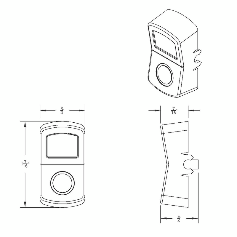 UP-45136 Cubierta cromada para interruptor basculante "Load Light" - Lisa