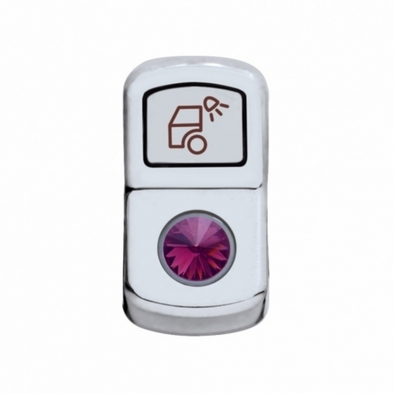 UP-45142 Tapa para interruptor basculante "Load Light" con cristal morado