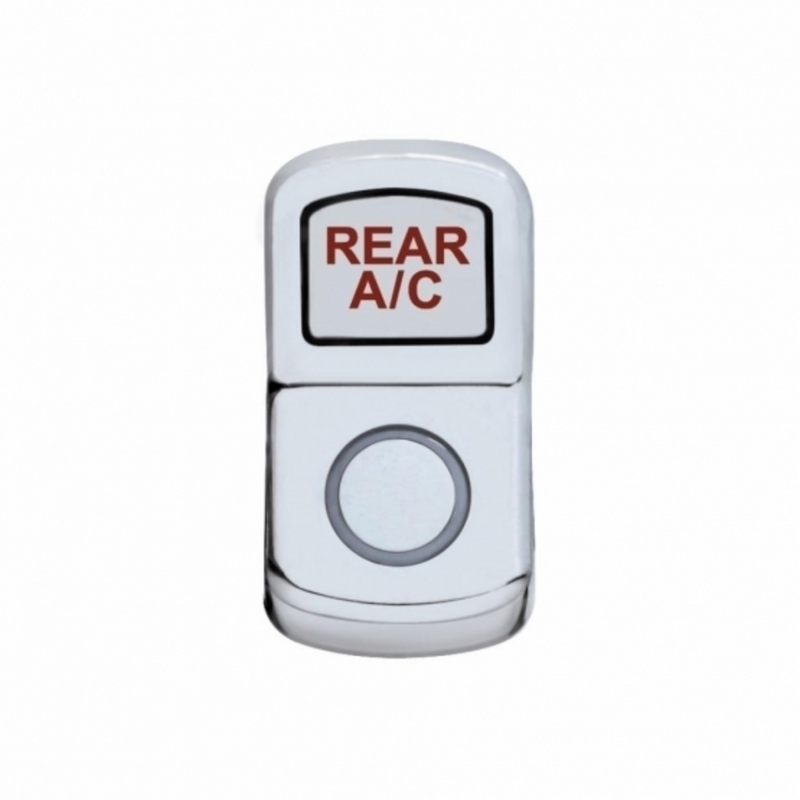 UP-45168 "Rear A/C" Chrome Rocker Switch Cover - Plain