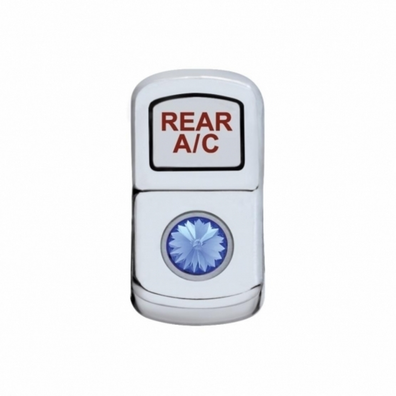 UP-45171 "Rear A/C" Rocker Switch Cover With Blue Crystal