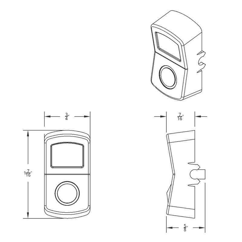 UP-45173 "Rear A/C" Rocker Switch Cover With Green Crystal