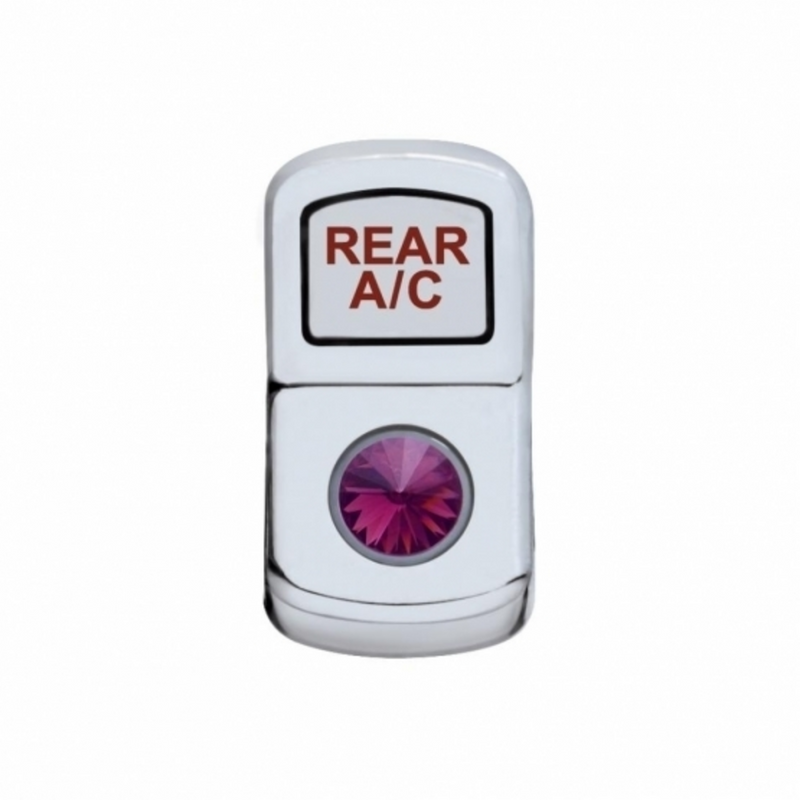 UP-45174 "Rear A/C" Rocker Switch Cover With Purple Crystal