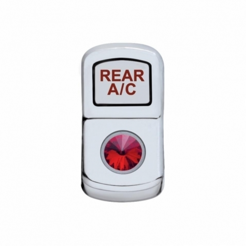 UP-45175 "Rear A/C" Rocker Switch Cover With Red Crystal