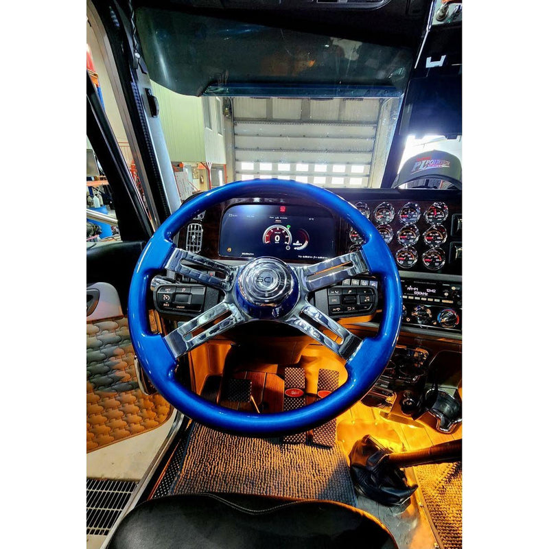 #9505 For Kenworth and Peterbilt trucks (2023 newer)-Must use classic SCI Wheel 18" only -Does not include switches -Includes Hub Adapter Steering Wheel Hub Tan