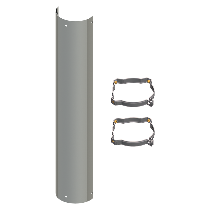 KSJ07-048-5103 7" Solid Heat Shield - Chrome Light Slate Gray