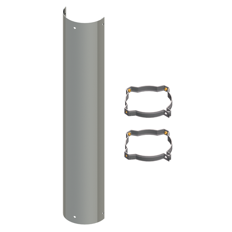 HSJ05-048-5103 5" Solid Heat Shield Light Slate Gray