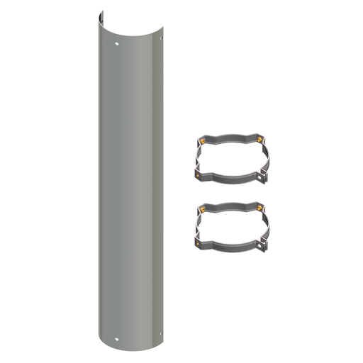 HSJ05-048-5103 5" Solid Heat Shield Light Slate Gray